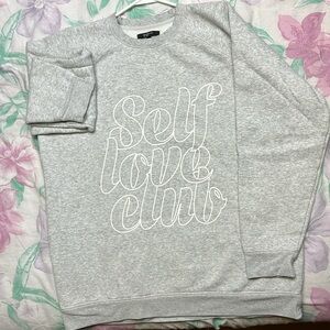 Brunette The Label - Self Love Club Crew Neck Sweatshirt - Size M/L